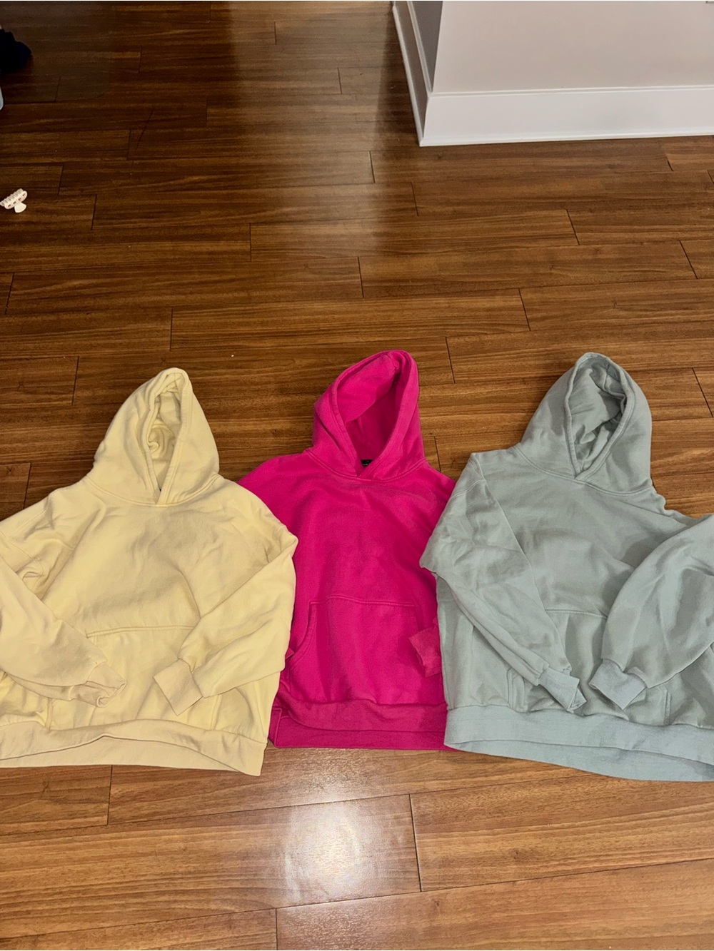 Women’s Hooded Pullover Sweater - Yellow, Pink, Sage